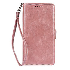 Coque Portefeuille Livre Cuir Etui Clapet D09T pour Samsung Galaxy S22 5G Or Rose