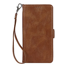 Coque Portefeuille Livre Cuir Etui Clapet D09T pour Samsung Galaxy S23 Plus 5G Marron