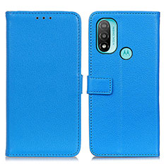 Coque Portefeuille Livre Cuir Etui Clapet D09Y pour Motorola Moto E30 Bleu Ciel