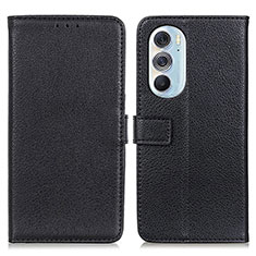 Coque Portefeuille Livre Cuir Etui Clapet D09Y pour Motorola Moto Edge 30 Pro 5G Noir