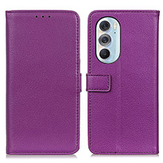 Coque Portefeuille Livre Cuir Etui Clapet D09Y pour Motorola Moto Edge X30 5G Violet