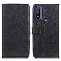 Coque Portefeuille Livre Cuir Etui Clapet D09Y pour Motorola Moto G Pure Noir