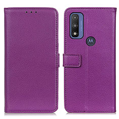 Coque Portefeuille Livre Cuir Etui Clapet D09Y pour Motorola Moto G Pure Violet