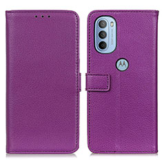 Coque Portefeuille Livre Cuir Etui Clapet D09Y pour Motorola Moto G31 Violet