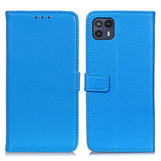 Coque Portefeuille Livre Cuir Etui Clapet D09Y pour Motorola Moto G50 5G Bleu Ciel