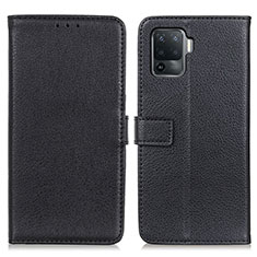 Coque Portefeuille Livre Cuir Etui Clapet D09Y pour Oppo A94 4G Noir