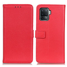 Coque Portefeuille Livre Cuir Etui Clapet D09Y pour Oppo A94 4G Rouge