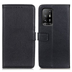 Coque Portefeuille Livre Cuir Etui Clapet D09Y pour Oppo A94 5G Noir