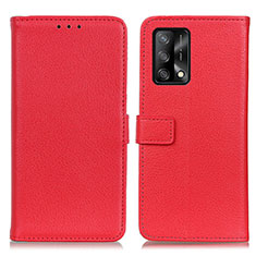 Coque Portefeuille Livre Cuir Etui Clapet D09Y pour Oppo A95 4G Rouge