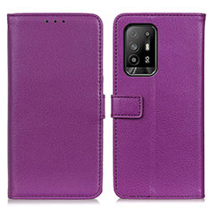 Coque Portefeuille Livre Cuir Etui Clapet D09Y pour Oppo A95 5G Violet