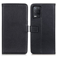 Coque Portefeuille Livre Cuir Etui Clapet D09Y pour Realme 8 5G Noir