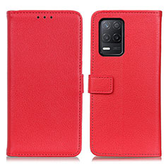 Coque Portefeuille Livre Cuir Etui Clapet D09Y pour Realme 8s 5G Rouge