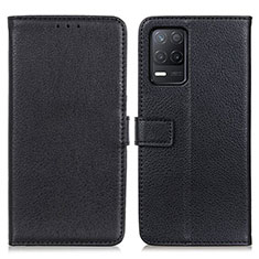 Coque Portefeuille Livre Cuir Etui Clapet D09Y pour Realme 9 5G India Noir