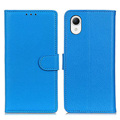 Coque Portefeuille Livre Cuir Etui Clapet D09Y pour Samsung Galaxy A23s Bleu Ciel