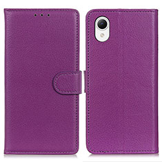 Coque Portefeuille Livre Cuir Etui Clapet D09Y pour Samsung Galaxy A23s Violet