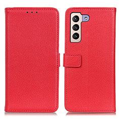 Coque Portefeuille Livre Cuir Etui Clapet D09Y pour Samsung Galaxy S21 5G Rouge