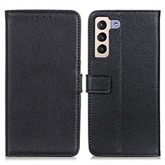 Coque Portefeuille Livre Cuir Etui Clapet D09Y pour Samsung Galaxy S21 Plus 5G Noir