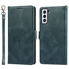 Coque Portefeuille Livre Cuir Etui Clapet D10T pour Samsung Galaxy S22 5G Bleu