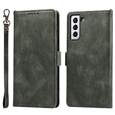 Coque Portefeuille Livre Cuir Etui Clapet D10T pour Samsung Galaxy S22 Plus 5G Vert