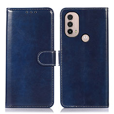 Coque Portefeuille Livre Cuir Etui Clapet D10Y pour Motorola Moto E20 Bleu