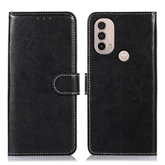 Coque Portefeuille Livre Cuir Etui Clapet D10Y pour Motorola Moto E30 Noir