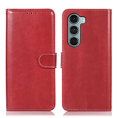 Coque Portefeuille Livre Cuir Etui Clapet D10Y pour Motorola Moto G200 5G Rouge