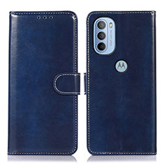 Coque Portefeuille Livre Cuir Etui Clapet D10Y pour Motorola Moto G31 Bleu