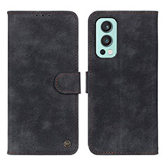 Coque Portefeuille Livre Cuir Etui Clapet D10Y pour OnePlus Nord 2 5G Noir