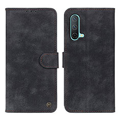 Coque Portefeuille Livre Cuir Etui Clapet D10Y pour OnePlus Nord CE 5G Noir