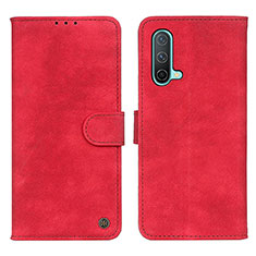 Coque Portefeuille Livre Cuir Etui Clapet D10Y pour OnePlus Nord CE 5G Rouge