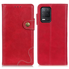 Coque Portefeuille Livre Cuir Etui Clapet D10Y pour Realme 8 5G Rouge