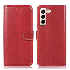 Coque Portefeuille Livre Cuir Etui Clapet D10Y pour Samsung Galaxy S21 5G Rouge