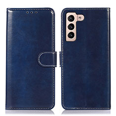 Coque Portefeuille Livre Cuir Etui Clapet D10Y pour Samsung Galaxy S21 FE 5G Bleu