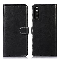 Coque Portefeuille Livre Cuir Etui Clapet D10Y pour Sony Xperia 10 III Lite Noir