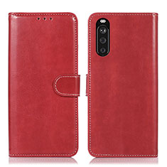 Coque Portefeuille Livre Cuir Etui Clapet D10Y pour Sony Xperia 10 III Lite Rouge