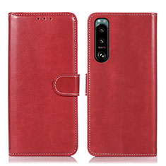 Coque Portefeuille Livre Cuir Etui Clapet D10Y pour Sony Xperia 5 III Rouge