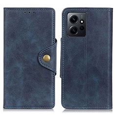 Coque Portefeuille Livre Cuir Etui Clapet D10Y pour Xiaomi Redmi Note 12 4G Bleu