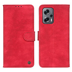 Coque Portefeuille Livre Cuir Etui Clapet D10Y pour Xiaomi Redmi Note 12 Turbo 5G Rouge