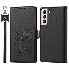 Coque Portefeuille Livre Cuir Etui Clapet D11T pour Samsung Galaxy S21 Plus 5G Noir