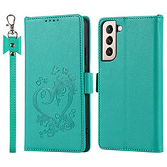 Coque Portefeuille Livre Cuir Etui Clapet D11T pour Samsung Galaxy S21 Plus 5G Vert