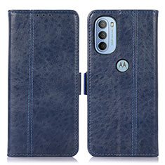 Coque Portefeuille Livre Cuir Etui Clapet D11Y pour Motorola Moto G31 Bleu