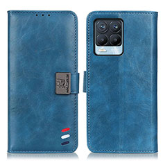 Coque Portefeuille Livre Cuir Etui Clapet D11Y pour Realme 8 4G Bleu