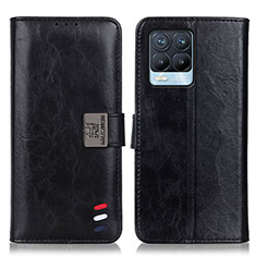 Coque Portefeuille Livre Cuir Etui Clapet D11Y pour Realme 8 4G Noir