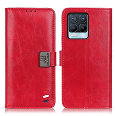 Coque Portefeuille Livre Cuir Etui Clapet D11Y pour Realme 8 4G Rouge