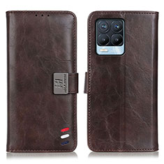 Coque Portefeuille Livre Cuir Etui Clapet D11Y pour Realme 8 Pro Marron