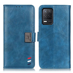 Coque Portefeuille Livre Cuir Etui Clapet D11Y pour Realme 9 5G India Bleu