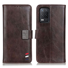 Coque Portefeuille Livre Cuir Etui Clapet D11Y pour Realme 9 5G India Marron