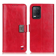 Coque Portefeuille Livre Cuir Etui Clapet D11Y pour Realme 9 5G India Rouge