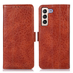 Coque Portefeuille Livre Cuir Etui Clapet D11Y pour Samsung Galaxy S21 Plus 5G Marron