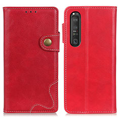 Coque Portefeuille Livre Cuir Etui Clapet D11Y pour Sony Xperia 1 III Rouge